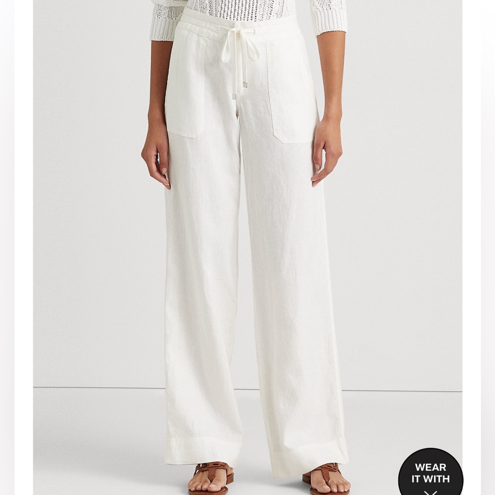 Ralph Lauren Linen White Pants